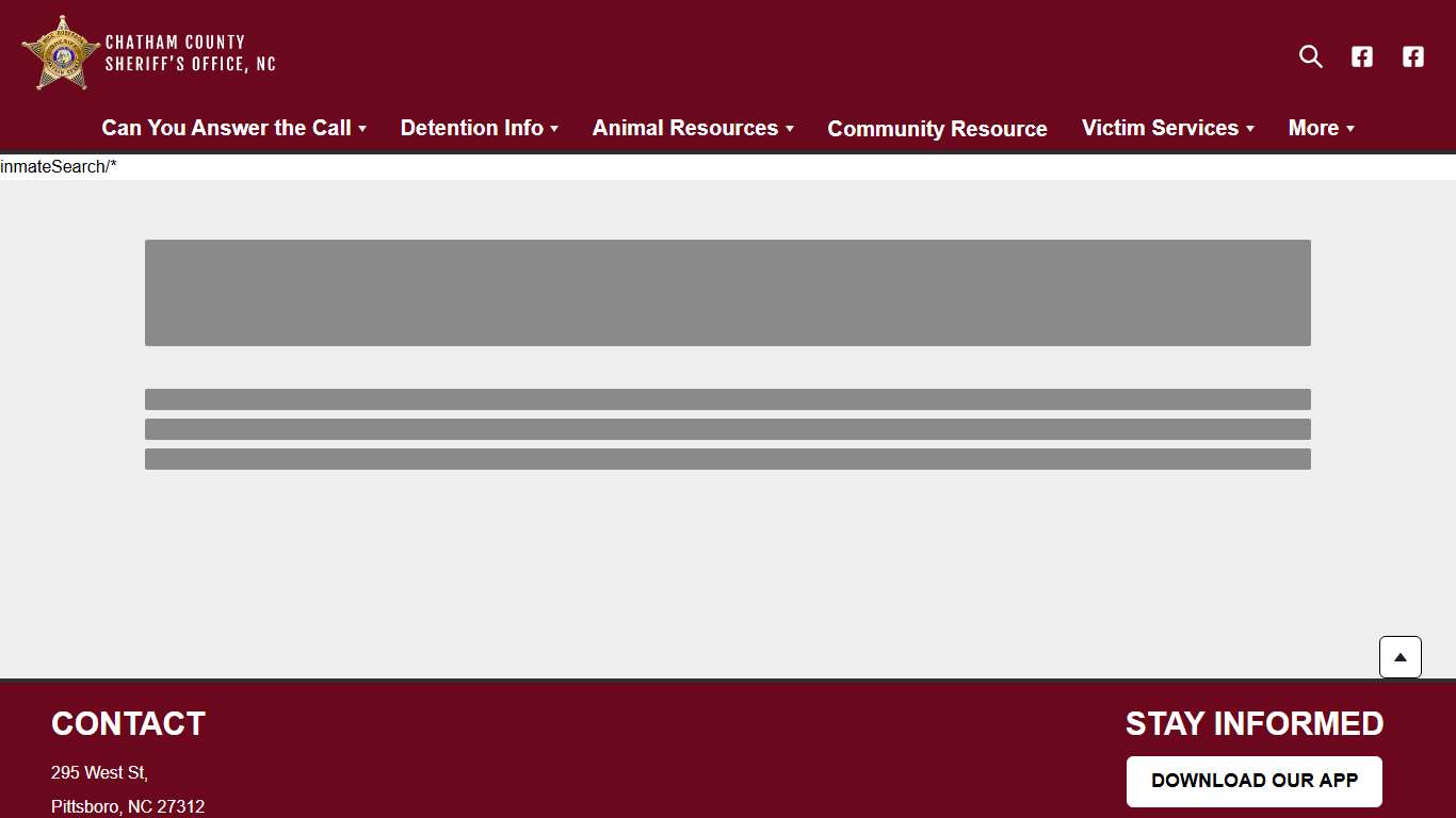 Inmate Search | Chatham County Sheriff’s Office NC